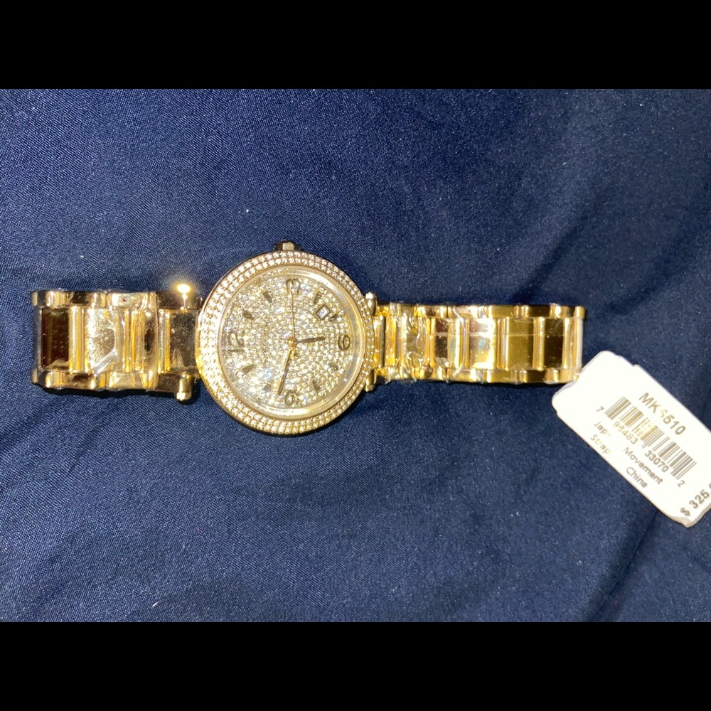 Brand New with tags Michael Kors  Gold Bling Watch